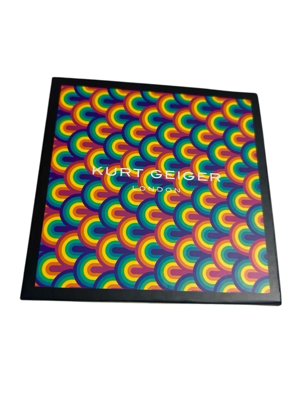 Kurt Geiger Multicolor Resin and Glitter Square Coaster Set.. NEW!!